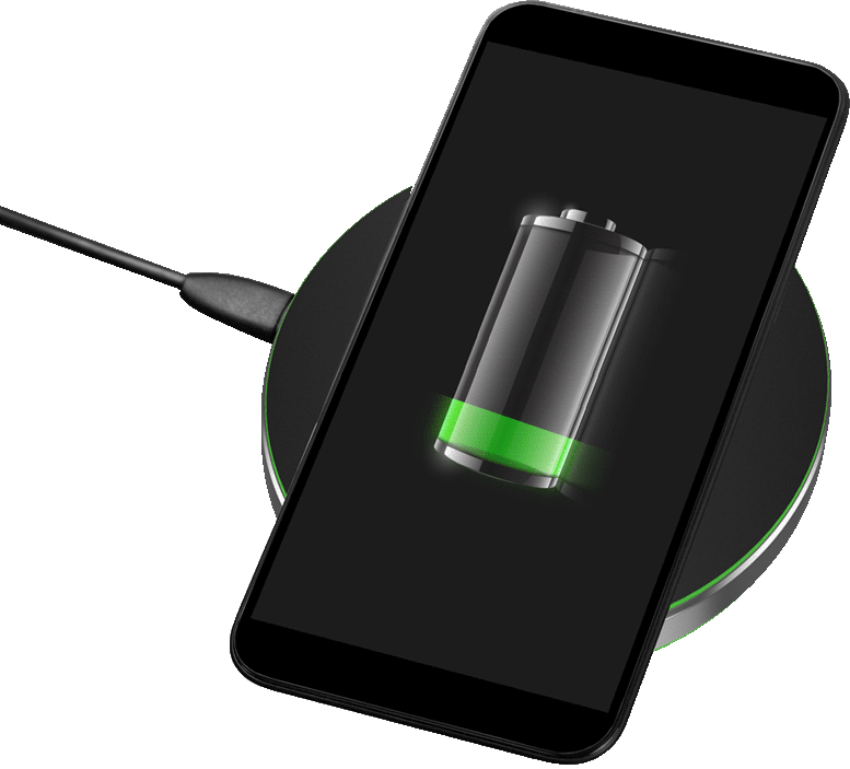 Phone getting charged while being placed on FINGERS Wireless Charging Plate