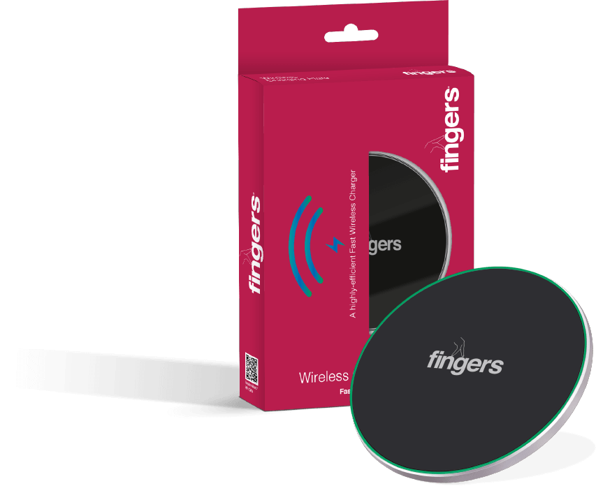 Packaging mockup of FINGERS Wireless Charging Plate