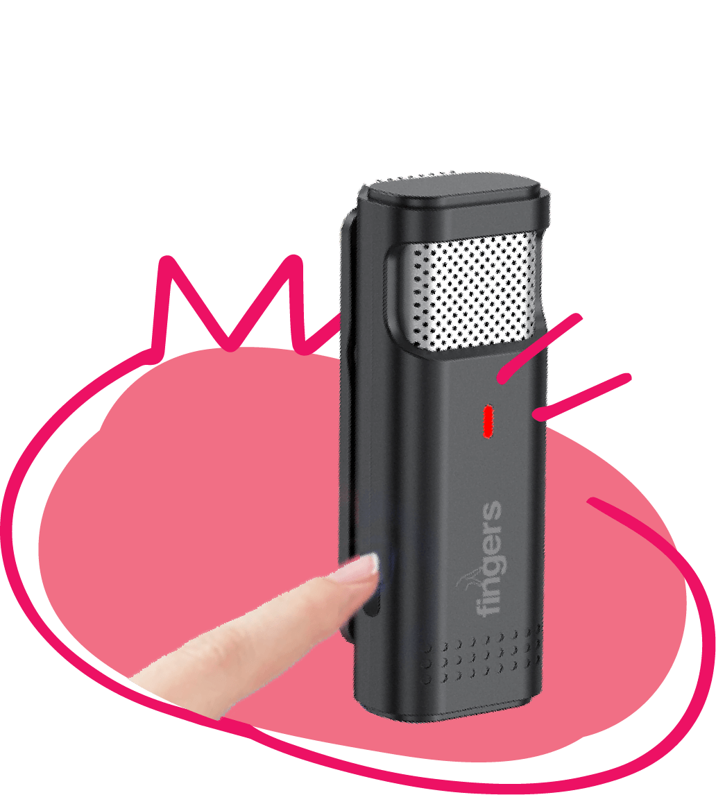 Mute Button on FINGERS Duo PhoneMic Lavalier Wireless Mic