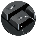 Dual Tone View On Keys Of FINGERS FabClicks Wired Keyboard