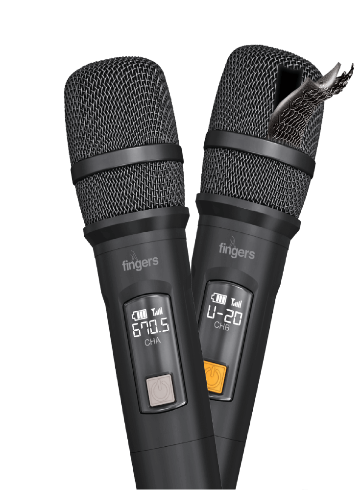 FINGERS Freedom Mic-U221 - Set of 2 Wireless U-Band Mics