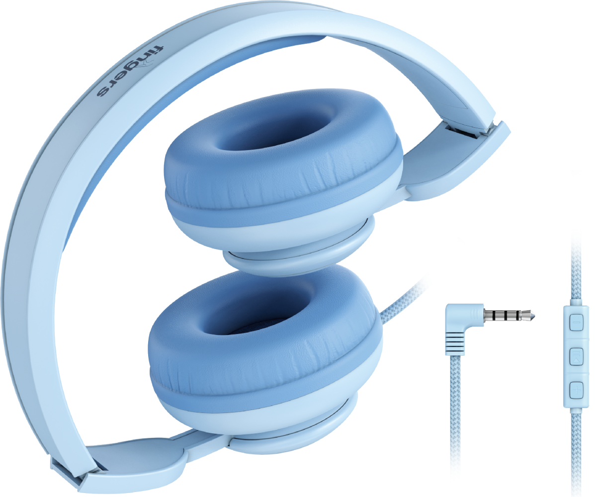 Folded FINGERS HappyHertz Kids Safe Headset