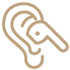 Earphone Plugged In A Ear Shown Via Vector Image