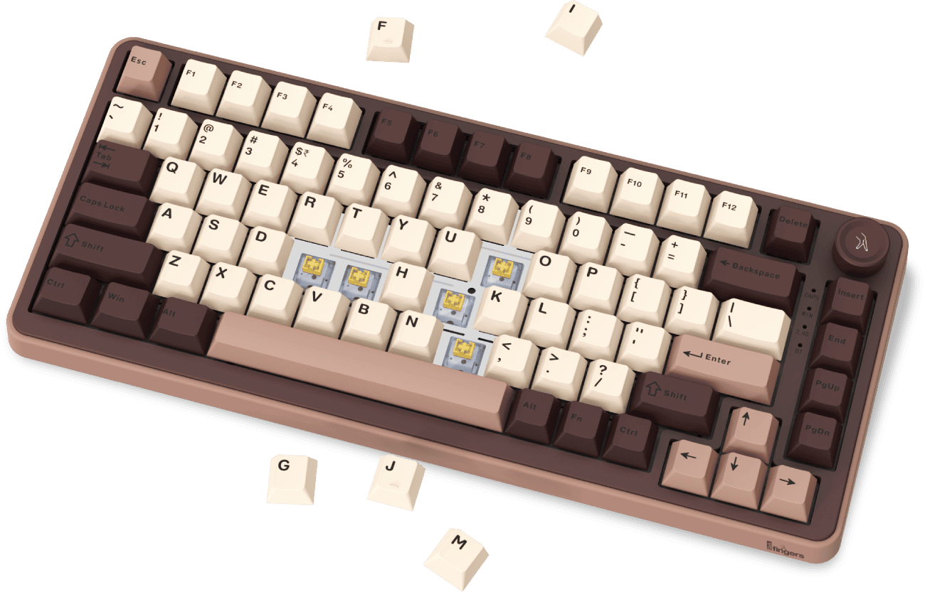 QuikFINGERS Lethal GK1 type c gaming keyboard with hot swappable switches