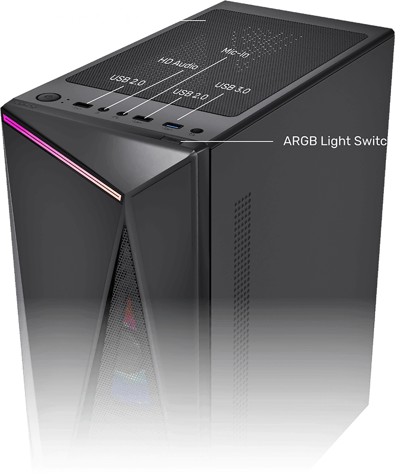 NovaRay PC Case - Dual Chamber + ARGB Fans | FINGERS