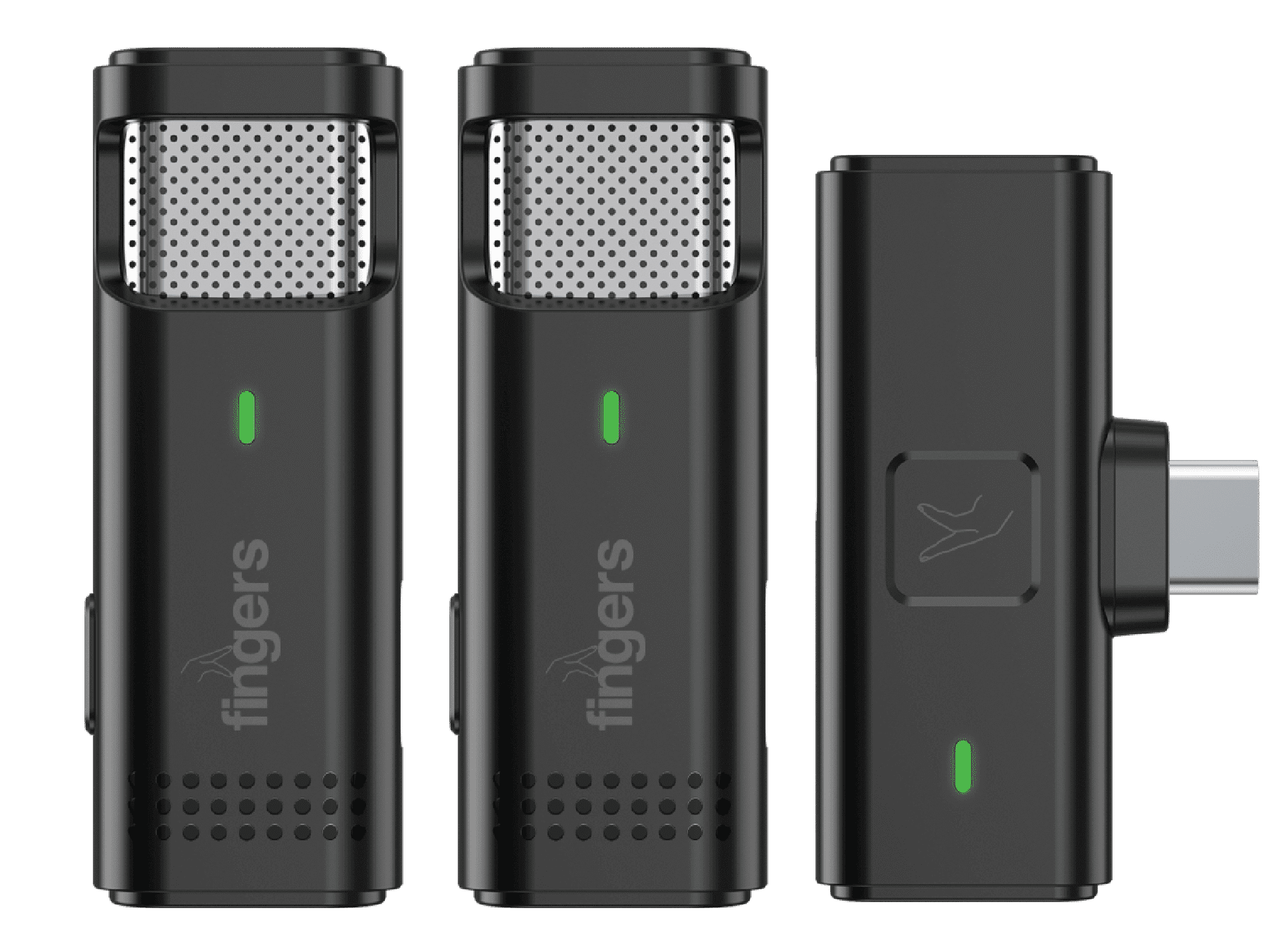 2 Mic Put Together With Receiver Of FINGERS PhoneMic Wireless Mic