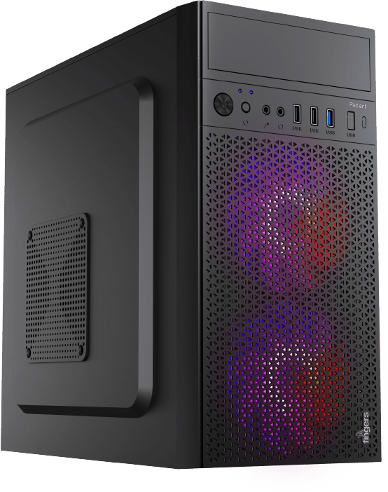 FINGERS Radiant Micro-ATX PC Case Multi-colour Fans