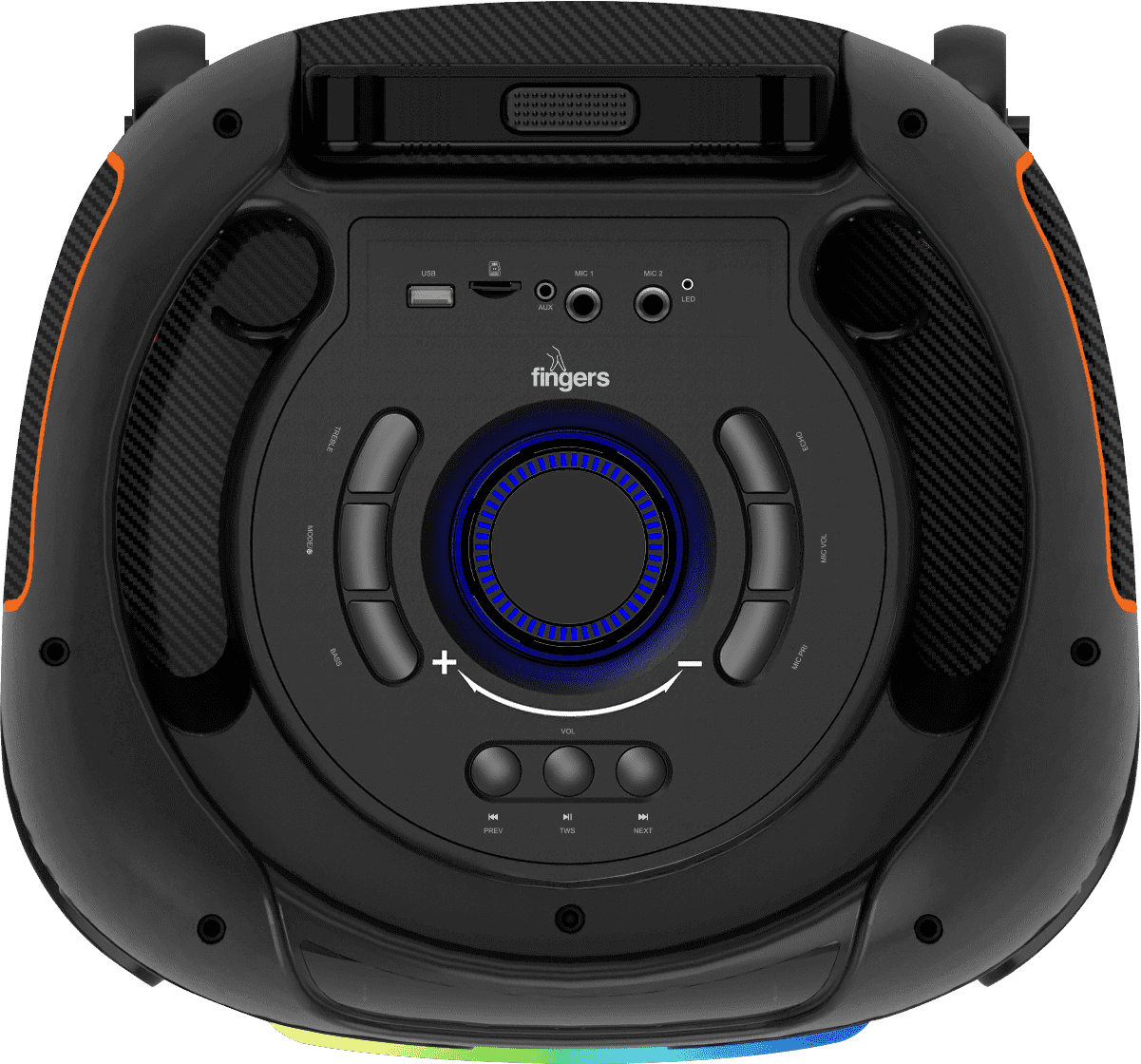 Control Bottons On Top Of FINGERS RollingParties 51 Multimedia Speaker