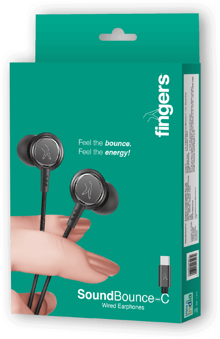 FINGERS SoundBounce-C Type-C Earphones Feel the bounce