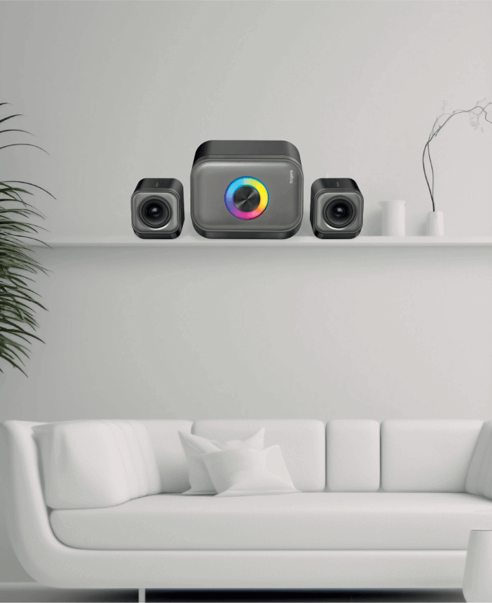FINGERS StereoCuboid 2.1 Speaker That Looks Elegant In Wherever You Place It.