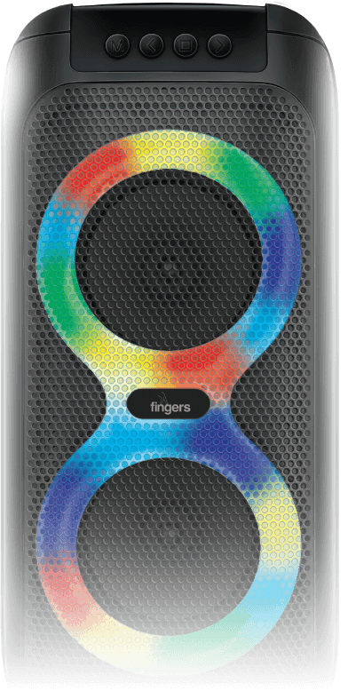 RGB लाइट्स के साथ FINGERS Swag5 पोर्टेबल स्पीकर का फ्रंट लुक