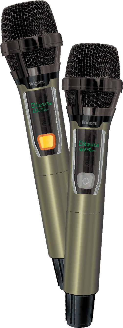 Two wireless mics