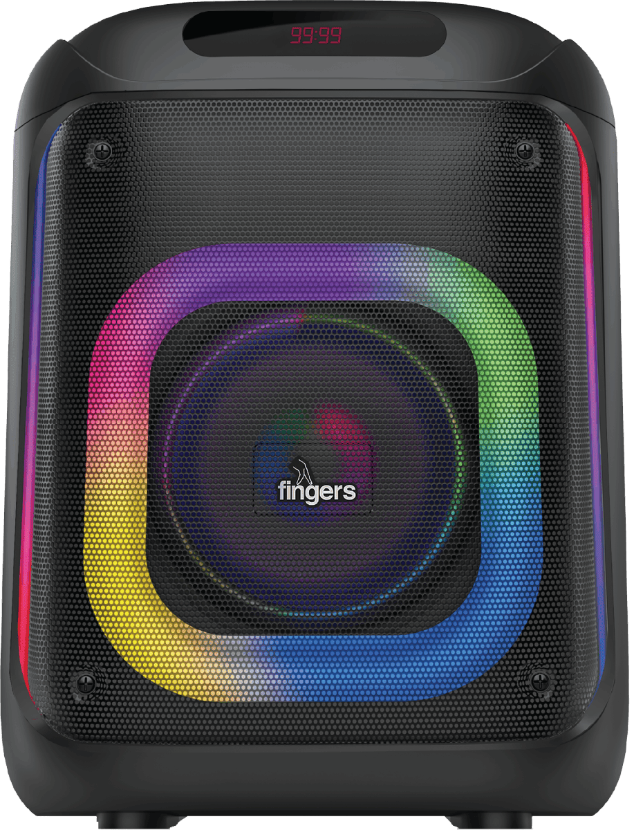 A FINGERS 2Mic ThunderBox45 TWS enabled Karaoke Speaker with RGB lights