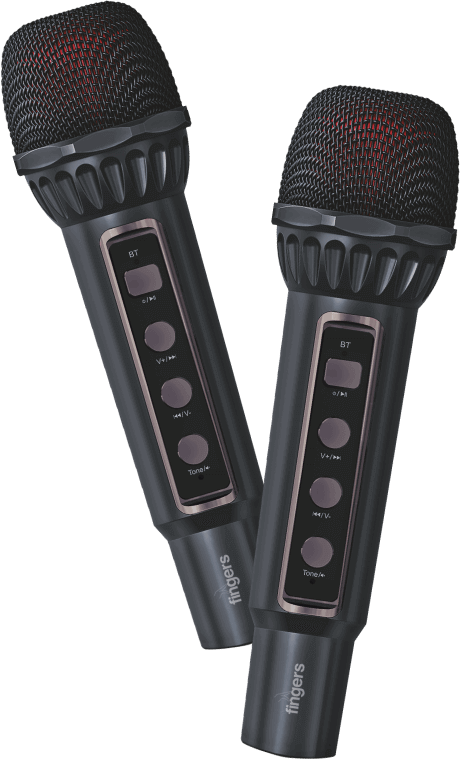 Two Wireless Mic Of FINGERS 2Mic Karaoke Portable Speaker