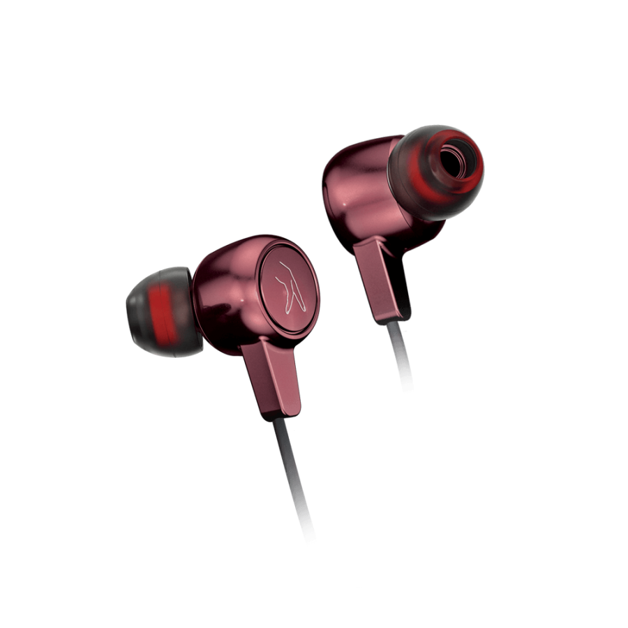 FINGERS SoundElite Burgundy Wired Earphone Side View