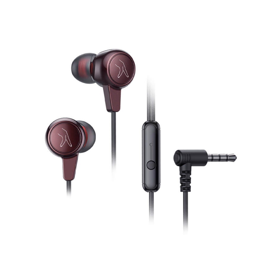 FINGERS SoundElite Wired Earphones in Burgundy colour