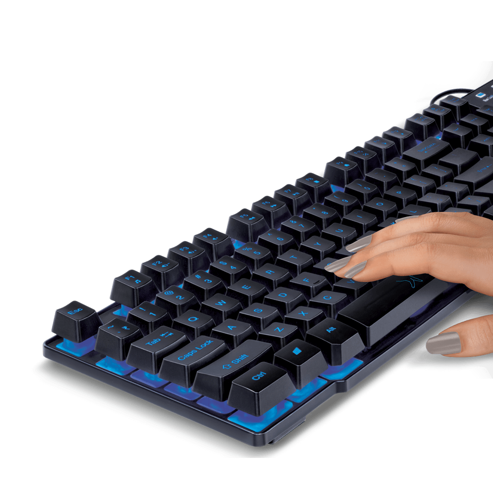 FINGERS Blazing BlueLit Keyboard Blue Illuminated backlit keys