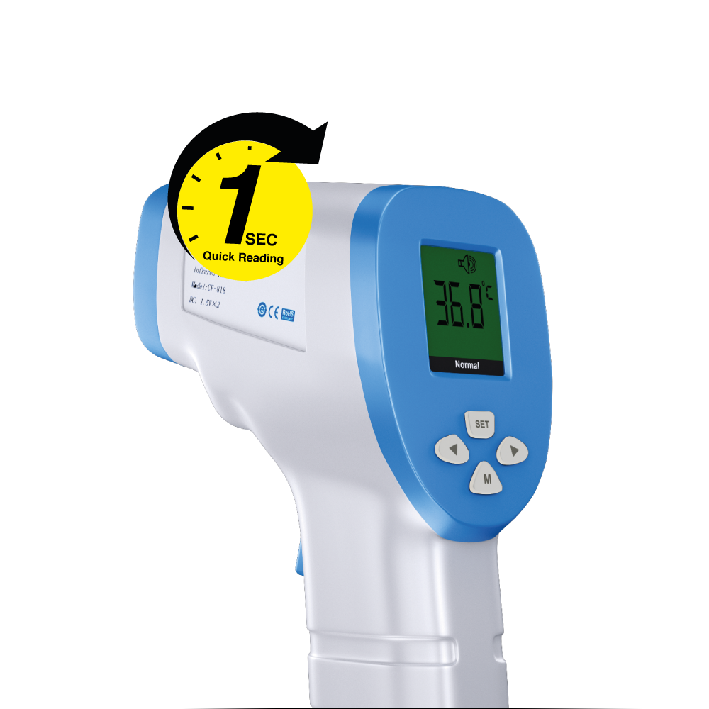 Infrared Forehead Thermometer Contactless. Quick. Accurate. Nonradiative