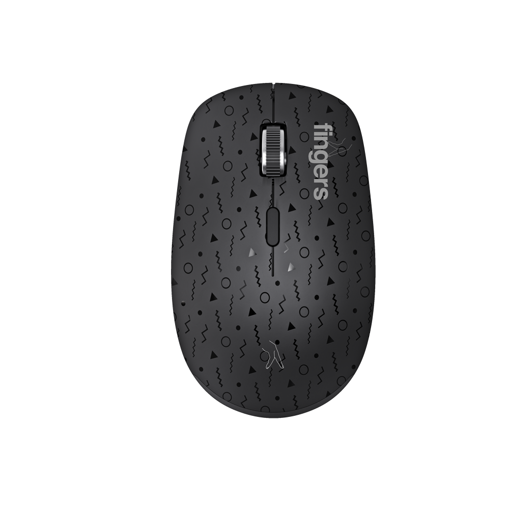 Top view of fingers trendygrip wireless mouse