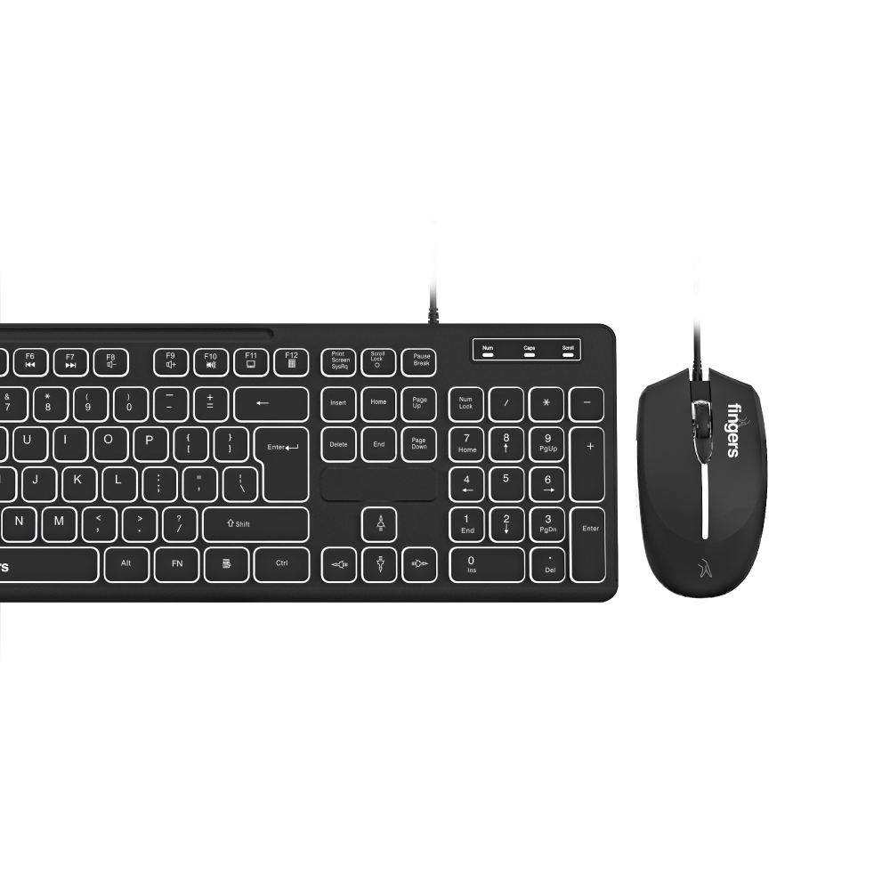 Fingers magnifico duo wired deskset front view