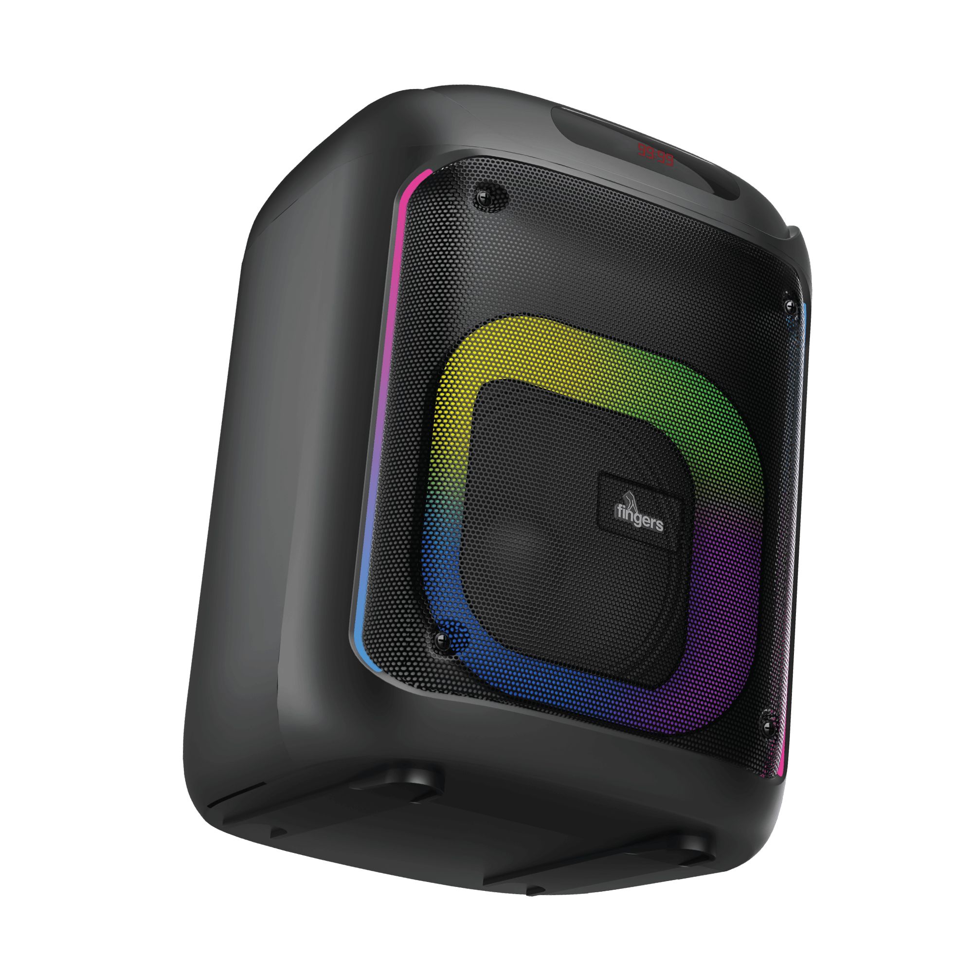 2Mic-ThunderBox45 Portable Speaker With Wireless Mics FINGERS