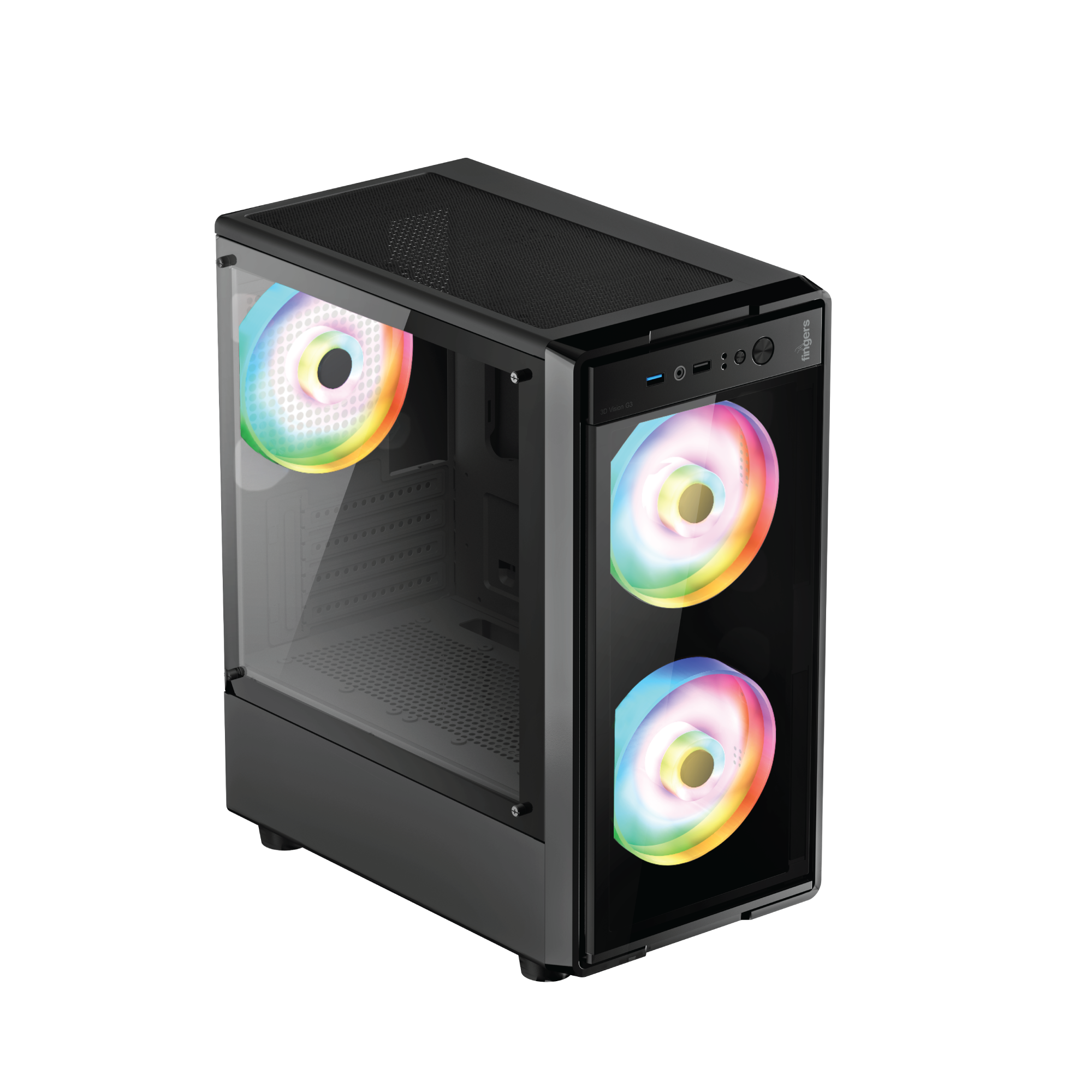 3D-Vision-G3 Micro ATX PC Case - Built to be seen & perform | FINGERS
