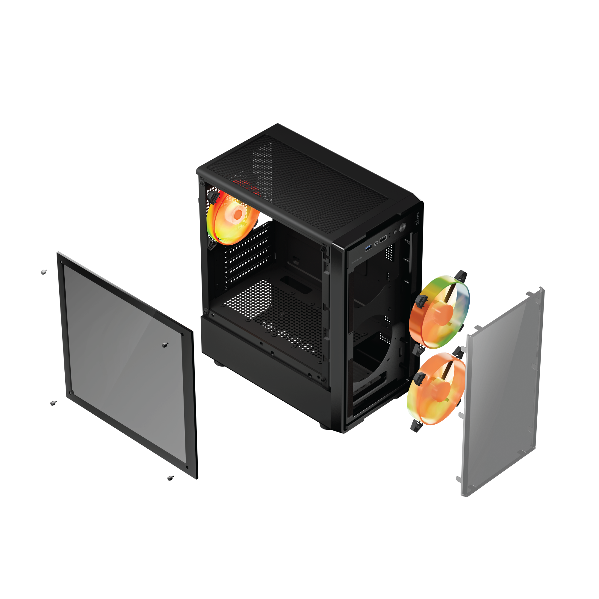 3D-Vision-G3 Micro ATX PC Case - Built to be seen & perform | FINGERS